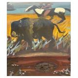 Vintage Native American Hand Painted Small Decorative Chest