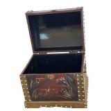 Vintage Native American Hand Painted Small Decorative Chest