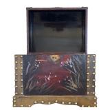 Vintage Native American Hand Painted Small Decorative Chest