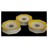 Six Vintage Noritake Plates in Beautiful Yellow, White and Blue and Yellow Flowers