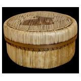 Vintage 1940 Hand Crafted Native American Quill Box by Mary Le Sage Red-Way