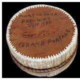 Vintage 1940 Hand Crafted Native American Quill Box by Mary Le Sage Red-Way