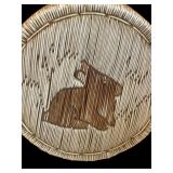 Vintage 1940 Hand Crafted Native American Quill Box by Mary Le Sage Red-Way