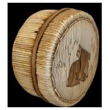 Vintage 1940 Hand Crafted Native American Quill Box by Mary Le Sage Red-Way