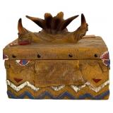 Collectable Native American Decorative Items including a Hand Woven Basket