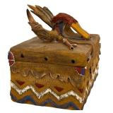 Collectable Native American Decorative Items including a Hand Woven Basket