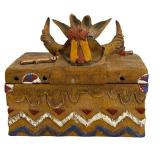 Collectable Native American Decorative Items including a Hand Woven Basket