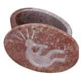 Collectable Native American Decorative Items including a Hand Woven Basket