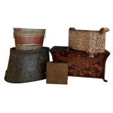 Assorted Decorative Medal Baskets and Set of Decorative Coasters