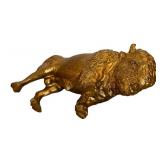 Vintage Decor including Little Elk Hunts Buffalo by Jessie Brewer McGraw and Two Buffalo Sculptures