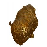 Vintage Decor including Little Elk Hunts Buffalo by Jessie Brewer McGraw and Two Buffalo Sculptures