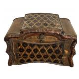 Three Unique Decorative Baskets and Tops for Storage or Decor