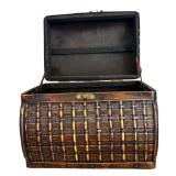 Three Unique Decorative Baskets and Tops for Storage or Decor