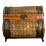 Three Unique Decorative Baskets and Tops for Storage or Decor