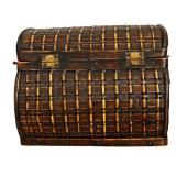 Three Unique Decorative Baskets and Tops for Storage or Decor