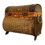 Three Unique Decorative Baskets and Tops for Storage or Decor