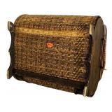 Three Unique Decorative Baskets and Tops for Storage or Decor