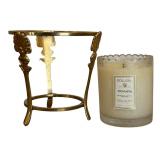 Beautiful Lot of Home Decor including Brass Bunny, Candle Holder, Frame and More