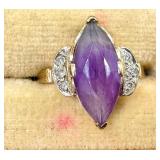 Beautiful Vintage 14k Gold and Amethyst Ring