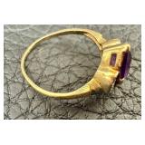 Beautiful Vintage 14k Gold and Amethyst Ring
