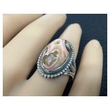 Vintage Sterling Silver and Jasper Ring