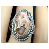 Vintage Sterling Silver and Jasper Ring