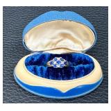 Gorgeous Vintage 14K Gold, Sapphire and Diamond Ring
