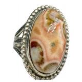 Vintage Sterling Silver and Jasper Ring