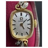 Vintage Ladies 14k and Diamonds Omega Watch