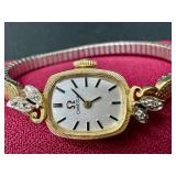 Vintage Ladies 14k and Diamonds Omega Watch
