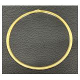 Vintage Italian 14K Gold Double Sided Omega Style Necklace