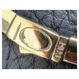 Vintage Italian 14K Gold Double Sided Omega Style Necklace