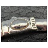 Vintage Italian 14K Gold Double Sided Omega Style Necklace