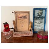 Vintage Finds including a Vintage Wooden Land O