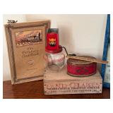 Vintage Finds including a Vintage Wooden Land O
