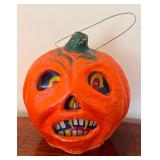 Antique Paper Máche Pumpkin Lantern