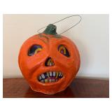 Antique Paper Máche Pumpkin Lantern