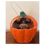 Antique Paper Máche Pumpkin Lantern