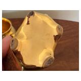 Vintage Gold Tone Colored Tea Service Items and More