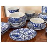 Assorted Blue and White Vintage Japanese Dishes