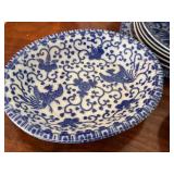 Assorted Blue and White Vintage Japanese Dishes