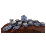 Assorted Blue and White Vintage Japanese Dishes