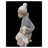 Lladro Retired Shepherd Boy with Lamb #4676 Handmade Porcelain Figurine