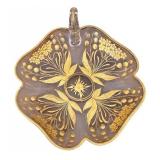 Antique Moser Glass Nappy Gilt Candy Dish