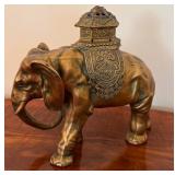 Decorative Metal Elephant Incense Burner