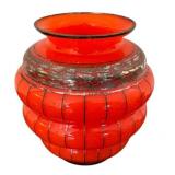 Antique Art Deco Czechoslovakia Art Glass Vase