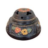 Antique Hand Art Deco Period Painted Incense Jar