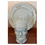 Home Decor in Celadon Green including a Vintage Chinese Celadon Green Porcelain Ginger Jar Lotus Motifs w/Lid