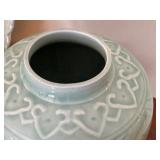 Home Decor in Celadon Green including a Vintage Chinese Celadon Green Porcelain Ginger Jar Lotus Motifs w/Lid