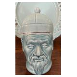 Home Decor in Celadon Green including a Vintage Chinese Celadon Green Porcelain Ginger Jar Lotus Motifs w/Lid